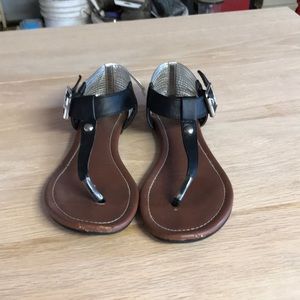 Black/silver sandals